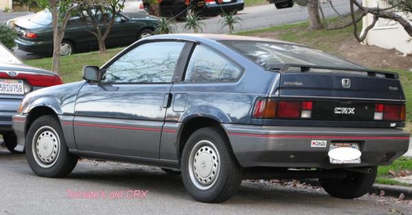 1987 CRX HF, manual transmission, a lot of fun to drive