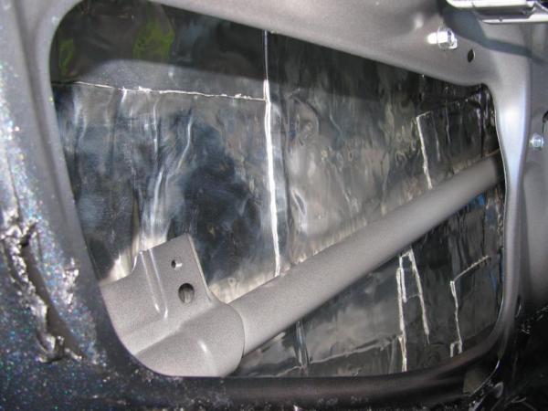 Close up of RAAMmat applied inside of the main opening.