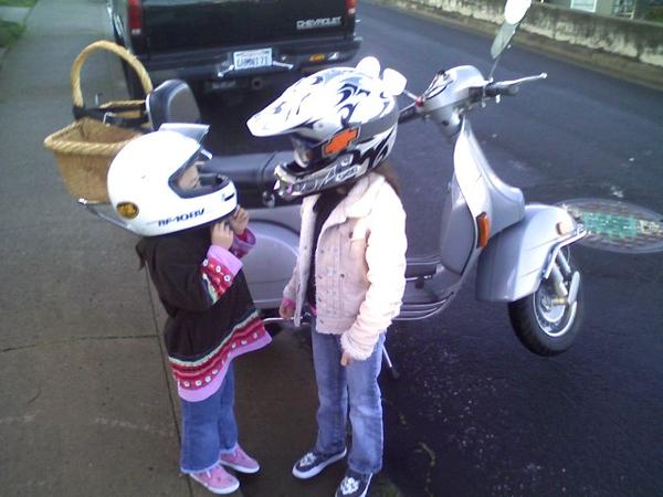 My girls chatting it up.